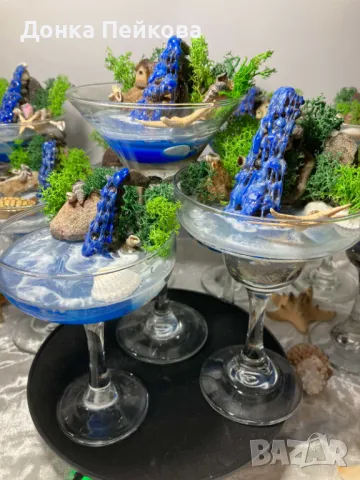Декорация в чаша със скандинавски мъх и епоксидна смола, снимка 13 - Стайни растения - 47478962