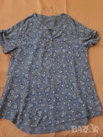 Свободна дамска риза с къс ръкав, снимка 4 - Ризи - 50756505