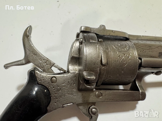 Стар щифтов револвер, пистолет, снимка 2 - Антикварни и старинни предмети - 52817475