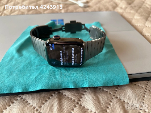 Apple Watch 7 stainless steel , снимка 5 - Смарт часовници - 54172015