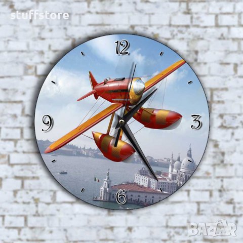 Стенен Часовник - Арт Малък Самолет, снимка 1