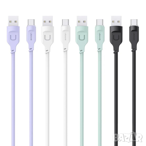 Кабел USAMS US-SJ568 6A 1.2 метра / лилав