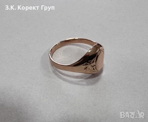 Златен пръстен руско злато 14К 583 - 2,10 г, снимка 8 - Пръстени - 55817501