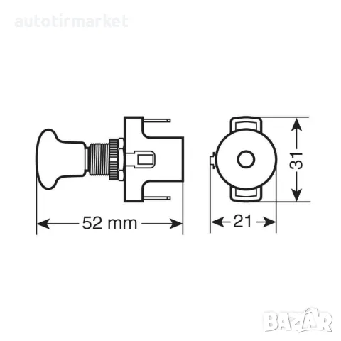Бутон дърпане LED 12/24V – LAMPA 45570, снимка 3 - Аксесоари и консумативи - 56052671
