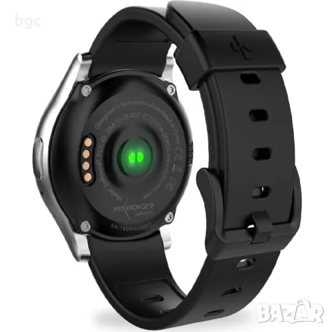 Часовник smartwatch Amoled MyKronoz ZeRound 3 Full , Водоустойчивост IP67, Optical HR, Silver/Black, снимка 2 - Смарт часовници - 48920352