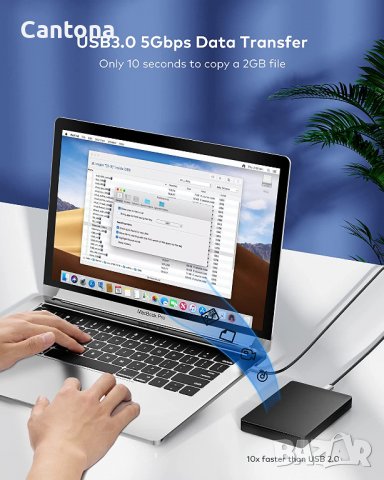 PIHEN Micro B към USB 3.0 кабел за данни и зареждане, алуминиеви глави, позлатени конектори - 150 см, снимка 6 - USB кабели - 40122359