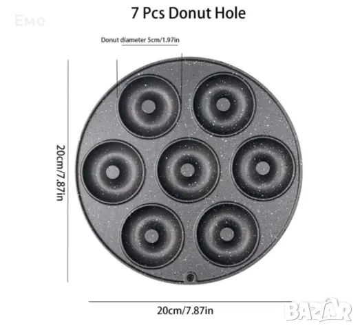 Уред за понички с незалепващо покритие - Lexical LDM-2302 - Гаранция 24 месеца , снимка 3 - Други - 48440161