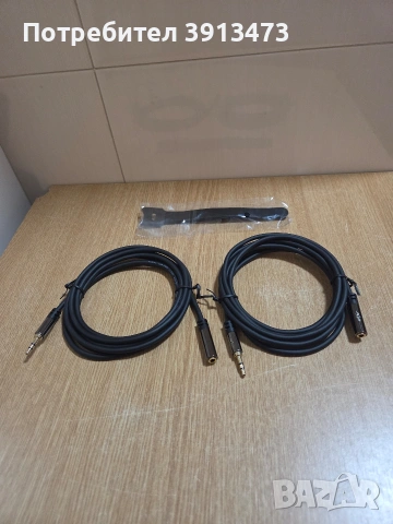 2 броя аудио удължителен кабел 3.5мм жак (мъжки към женски, снимка 2 - Друга електроника - 53906781