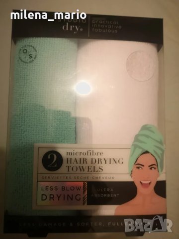 Комплект 2 бр. микрофибърна кърпа за коса , снимка 4 - Други - 48941603