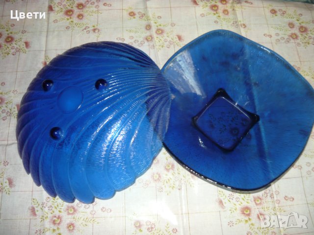 2 финни фруктиери от кристално стъкло в синьо - 19,90 лв. всяка, снимка 3 - Чинии - 40842517