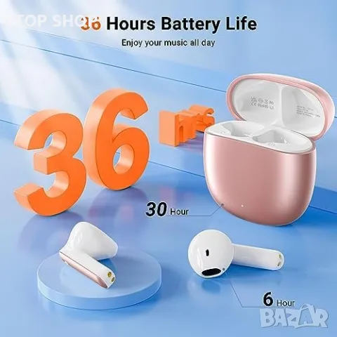 Нови Безжични Bluetooth 5.3 слушалки водоустойчиви за iOS Android, снимка 7 - Bluetooth тонколони - 49444832