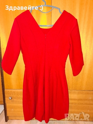 Официална червена рокля, снимка 2 - Рокли - 52185251