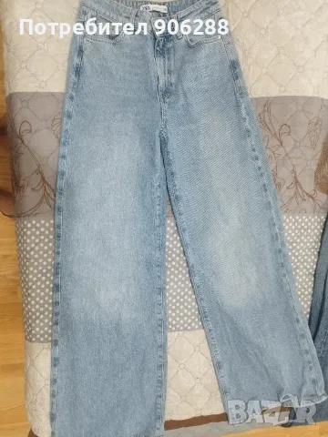 Дънки Zara Z1975 Wide-leg с висока талия, размер [34] – Като нови!, снимка 3 - Дънки - 55779676