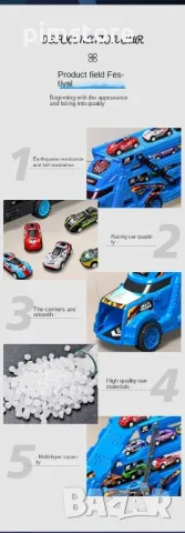 Камион с платформа  Сгъваема писта
за Състезателни автомобили, снимка 5 - Коли, камиони, мотори, писти - 48923732