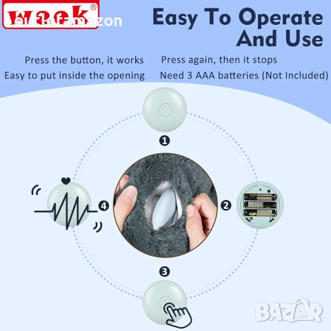 Играчка за кученчешки сърдечен ритъм за облекчаване на тревожност при раздяла , снимка 4 - За кучета - 52431454