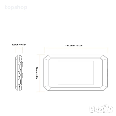 НОВА, ТЕСТВАНА Pomya шпионка за врата, видео звънец с 1080P камера, монитор с 3.97-инчов екран..., снимка 2 - Аналогови камери - 51636344