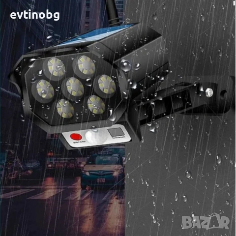 Соларна Лампа имитация на КАМЕРА BK-36 DRAGON 1200W – С датчик за движение, Дистанционно и Силен про, снимка 4 - Комплекти за видеонаблюдение - 53882446