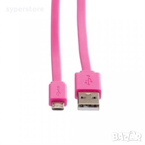 Кабел USB-A към Micro USB-B 2.0 Roline 11.02.8762 Розов 1м, USB-A to Micro USB-B M/M