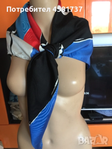 Копринен шал с десен репродукция на картина на César Manrique, снимка 11 - Шалове - 51759046