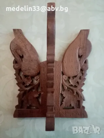 Дърворезба стара дъб сгъваема поставка за блюда, вази, украса и др. , снимка 7 - Антикварни и старинни предмети - 49136691