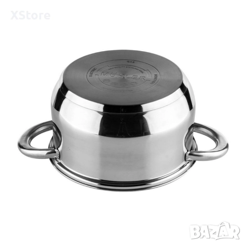 Комплект съдове за готвене Muhler  от 8 части, неръждаема стомана, снимка 6 - Съдове за готвене - 52507460