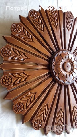 Дърворезба, розета за таван, снимка 2 - Други - 22001700