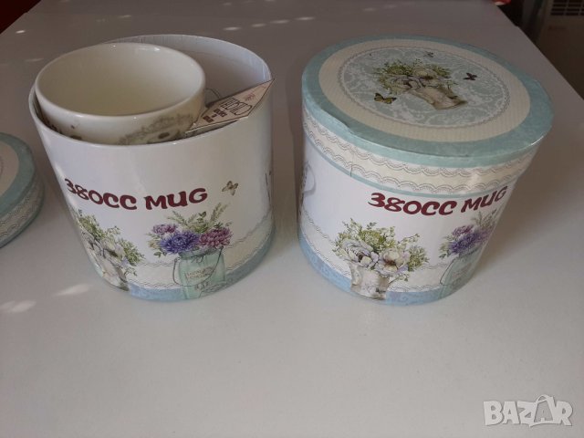 Декоративни стъклени свещници и подаръчни порцеланови чаши, снимка 11 - Декорация за дома - 44391259