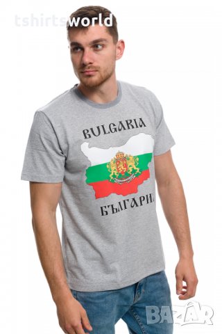 Нова мъжка тениска с трансферен печат България, с карта и герб на България, снимка 5 - Тениски - 29889713