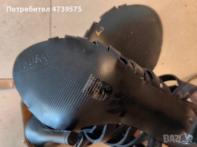 Сандали естествена кожа на висок ток, снимка 3 - Сандали - 54048470