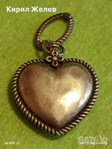 Винтидж сребърно бижу във формата на сърце с флорален мотив майстоска изработка 52453, снимка 6 - Колиета, медальони, синджири - 52917914