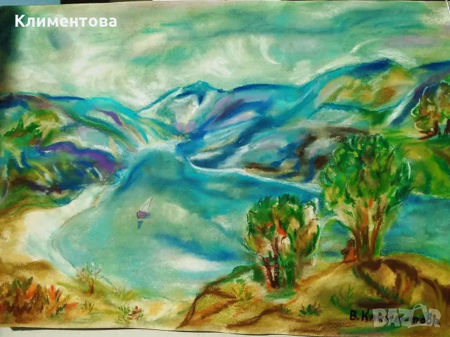 Картина "Планинска река", снимка 5 - Картини - 56331064