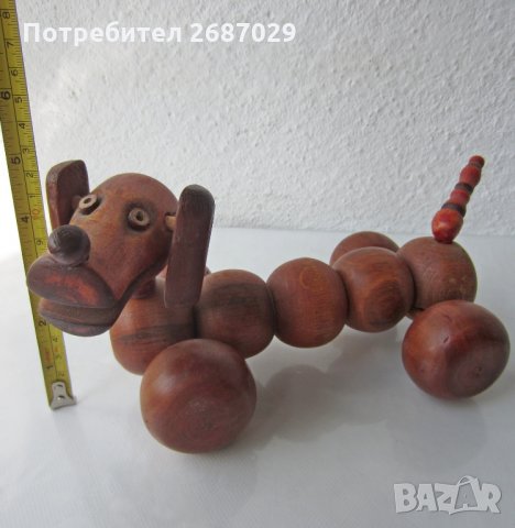 Кучета от дърво и керамика: Куче дърво дакел фигура статуетка, снимка 10 - Статуетки - 31623567