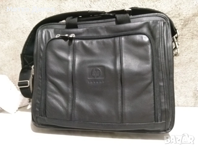 HP Invest естествена кожа чанта за лаптоп нова 41х34х13см