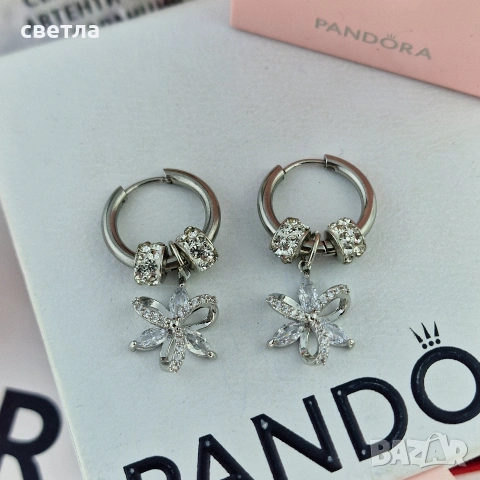 Обеци Pandora, снимка 3 - Обеци - 54012050
