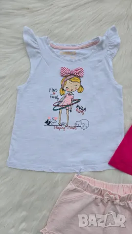 Тениски и къси панталони за момиче 2-3 години, снимка 6 - Детски комплекти - 50228764