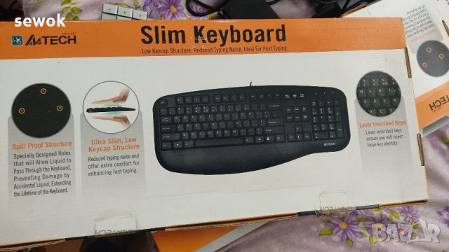 A4 tech slim keyboard, снимка 1 - Клавиатури и мишки - 34458914