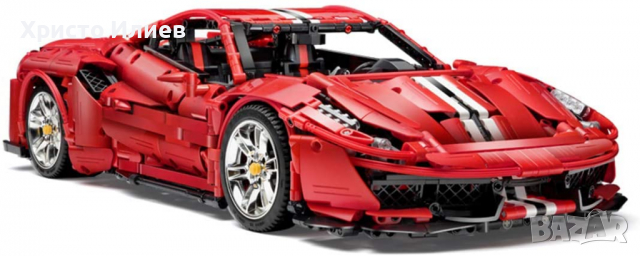 Ferrari 488 Pista Creator LED CaDA Lego Лего Кола 3187ч. R/C Управление 1:8 59см, снимка 7 - Конструктори - 36451136