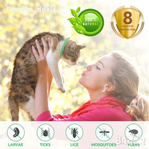 Нови 2 броя Котешки нашийник с Етерични Масла за Защита от Паразити 8 Месеца , снимка 3 - За котки - 42689693
