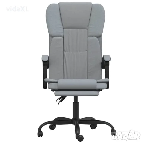 vidaXL Наклоняем офис стол, светлосив, текстил, снимка 3 - Столове за офис - 56147209