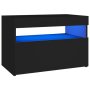 vidaXL ТВ шкаф с LED осветление, черен, 60x35x40 см(SKU:804411, снимка 1 - Шкафове - 44442981