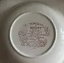 Комплект от 6 винтажни чинии  Myott Tonquin  бяло-червена  керамика, Англия, 1982 г., снимка 2