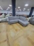 Сив ъглов диван от плат с функция сън и ракла "PP - LA20014", снимка 1 - Дивани и мека мебел - 39964994
