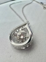 Сребърно колие с мойсанит (диамант) 1 карат , снимка 8