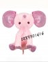 Плюшен розов слон , снимка 1 - Плюшени играчки - 31797854