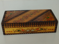 Стара дървена пирографирана кутия от Соца 19/9/5 см, снимка 1 - Други ценни предмети - 44696129