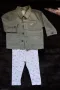 Комплект дънково яке, рокля и клинче H&M, размер 74, снимка 2