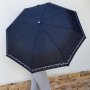 1538 Дамски автоматичен чадър за дъжд на точки с цветя двоен автомат 96см, снимка 3