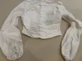Бяла блуза с цип на гърба, снимка 1