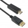 Кабел DeTech DP HDMI M/M, cooper, 3м, Черен