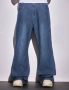 Нови baggy дънки райета сини Casual Loose Fit Jeans панталони карго Л/34, снимка 1